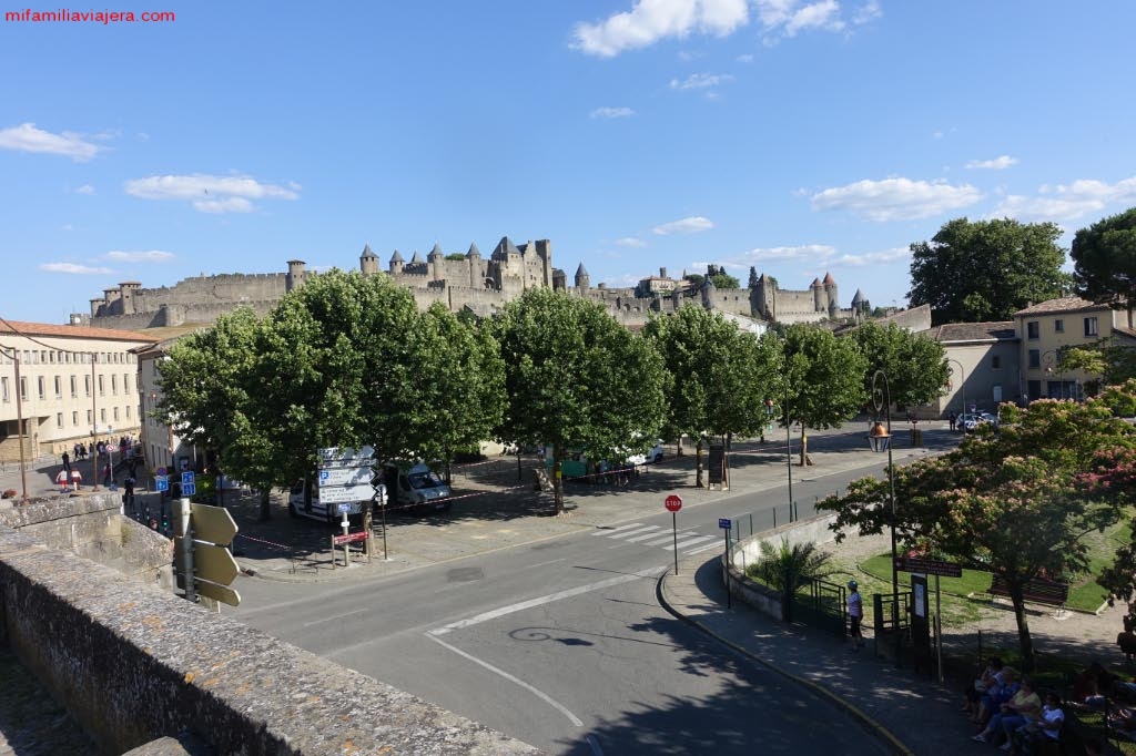 Vistas de Carcassonne desde la Bastida de San Luis