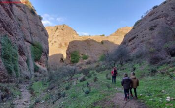 BARRANCO DEL BADÉN CON NIÑOS EN VIGUERA Senda hacia el Barranco de Badén