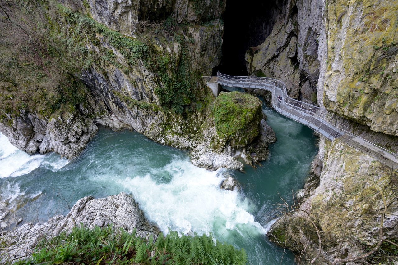 El recorrido Rojo solo puede hacerse en verano. Foto cedida por Park Škocjanske jame Slovenija