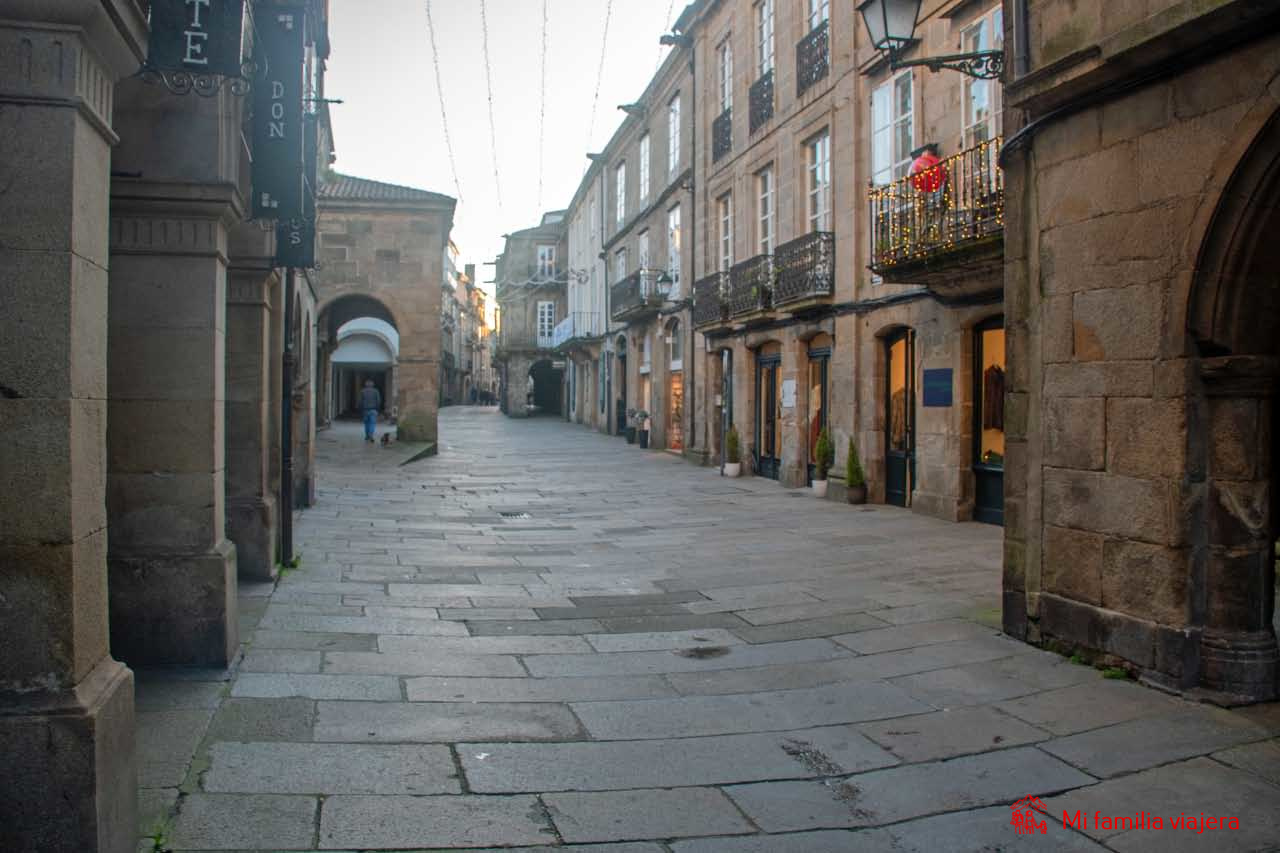 Calles del centro histórico de Santiago  de Compostela